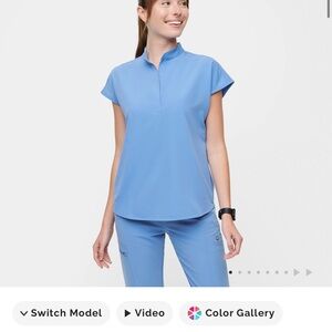 Figs Women's Ceil Blue Rafaela Scrub Top